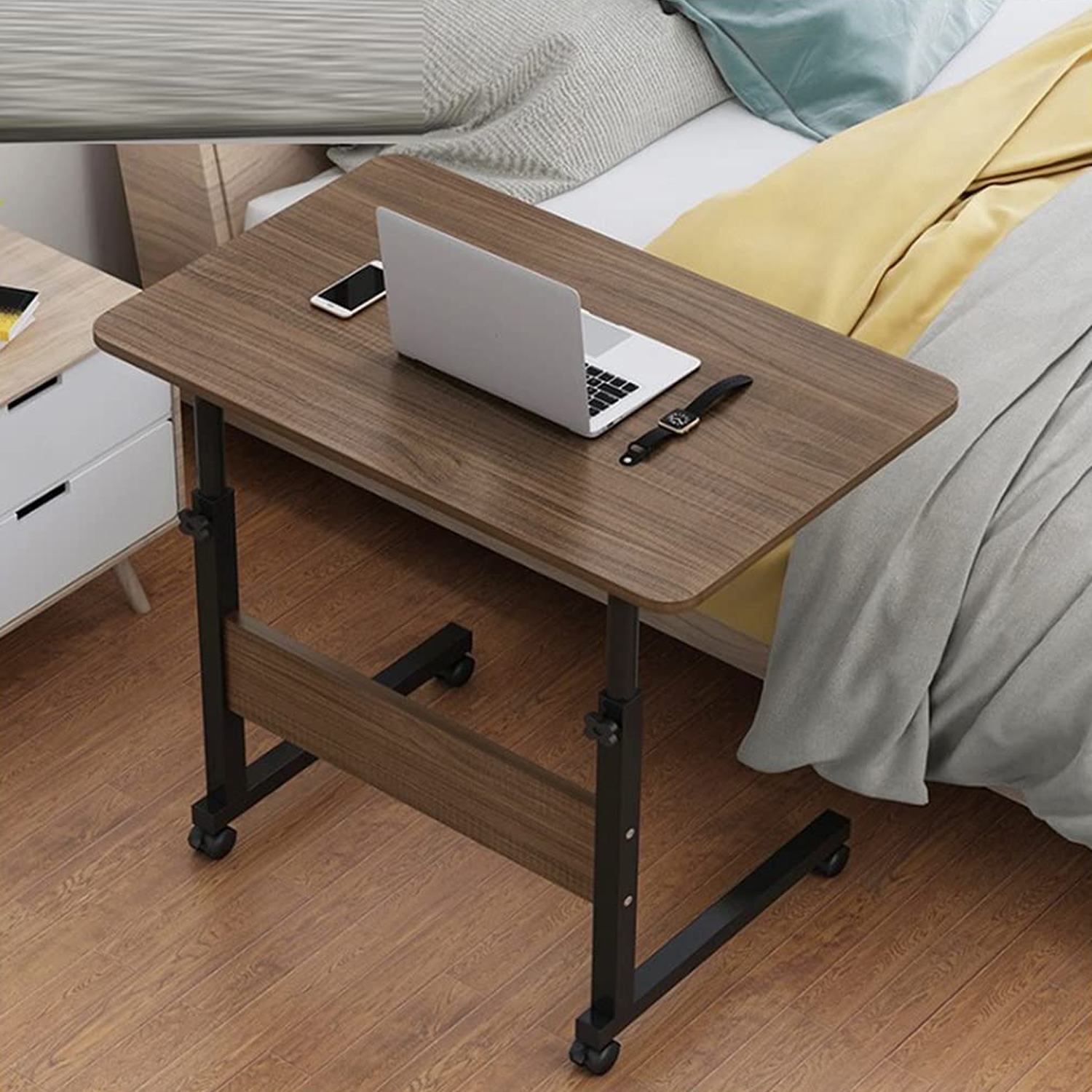 Laptop Desk Gaming Desk Mobile Stand Side Table Side Table for Bed Sofa - Brown