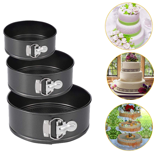 3 Pcs Round Shape Cake Mould