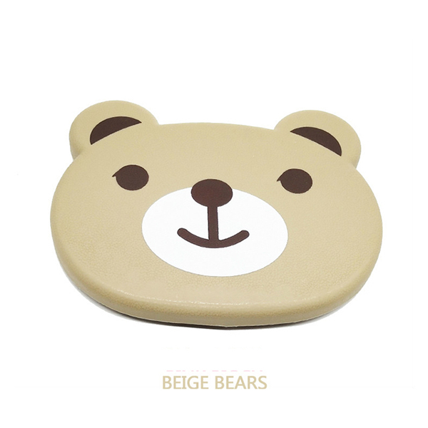 Beige Bear animal Car Folding Rear seat Beverage cup Holder Tray
