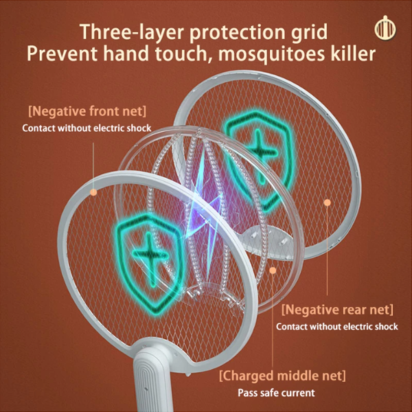 Mosquito Swatter Folding Wall Hanging Four in one Folding Electric Mosquito Swatter - Image 4