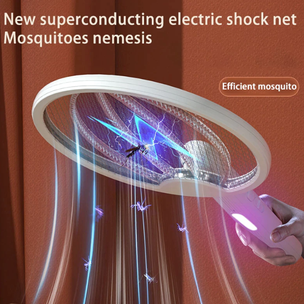 Mosquito Swatter Folding Wall Hanging Four in one Folding Electric Mosquito Swatter - Image 6