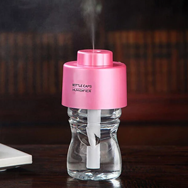 Portable USB Air Humidifier with Bottle Cap Cover Bottle for Home Office Travel