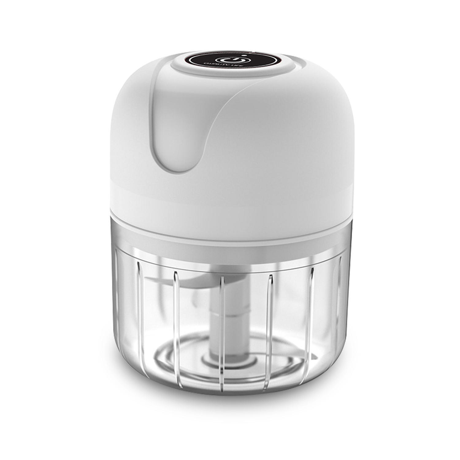 Rechargeable Electric Vegetable Garlic Grinder Stainless Portable Chopper 250ml - White