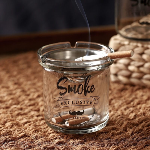 Stainless Steel Glass Household Ashtray