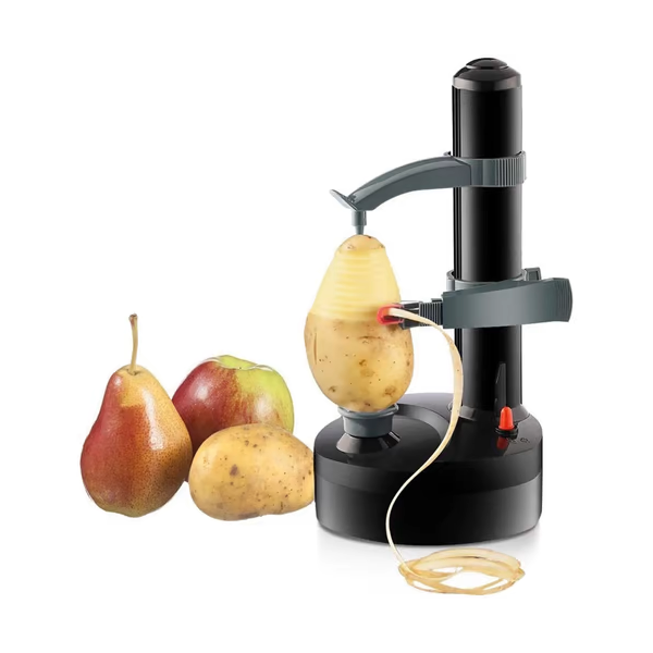 Stainless Steel Multifunctional Electric Rotary Cutting Tool for Vegetable Peeler, Fruit and Potato - Black