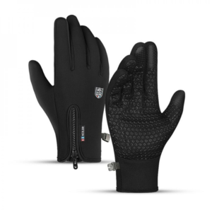 Winter Warm Gloves Touch Screen Windproof Anti-slip for Driving Sports Cycling-- Black