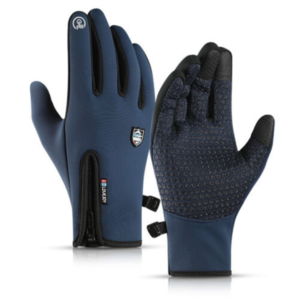 Winter Warm Gloves Touch Screen Windproof Anti-slip for Driving Sports Cycling- Dark Blue